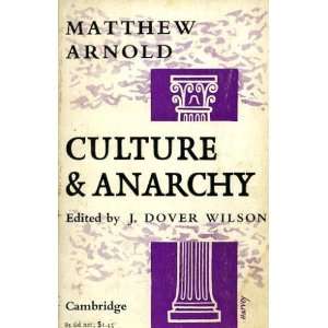  Culture and anarchy. Matthew Arnold Books