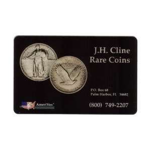 Collectible Phone Card 5m J.H. Cline Rare Coins Palm Harbor Florida 