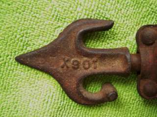   & TACKLE FENCE STRETCHER FARM PULLEY TOOL ANTIQUE CAST IRON  