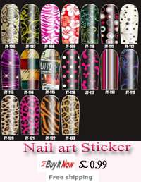 12pcs Nail art golen foil decoration for UV Acrylic system manicure 