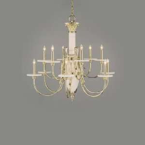  Alabaster and Marble Twelve Light Chandelier Finish / Glass Type 
