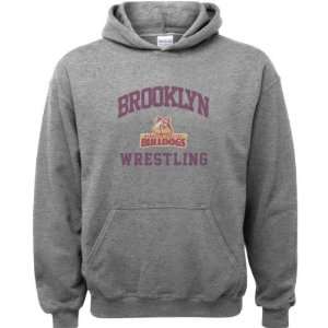  Brooklyn College Bulldogs Sport Grey Youth Varsity Washed Wrestling 