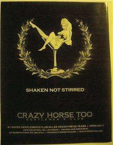 Crazy Horse Too Las Vegas Strip Club Promo Ad News  