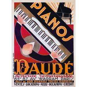  Andre Daude   Paris Daube Piano Sales Giclee Canvas