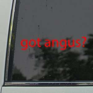 Got Angus? Red Decal Beef Cattle Farmer Cow Car Red 