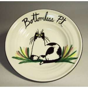 Bottomless Pit Ceramic Cat Bowl or Plate created by Moonfire Pottery