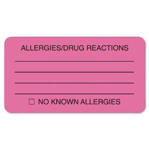  Tabbies  Allergies/Drug Reaction Labels, 3 1/4 x 1 3/4, Fluor 