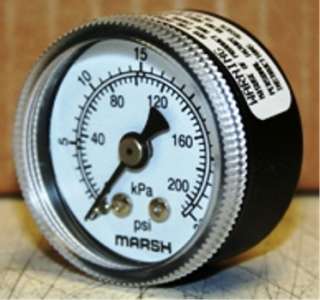 Marsh Inst. Co. J0642 Gen Serv Gauge 0 30PSI/0 200kPa  