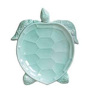 Vietri Incanto Mare Aqua Turtle Individual Salad Plate
