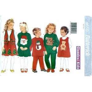 Butterick Sewing Pattern 4650 Toddler Christmas Dress, Top 