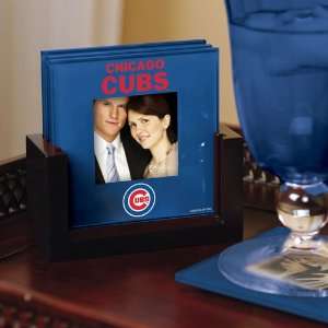  Memory Company Chicago Cubs Art Glass Coaster Set Kitchen 