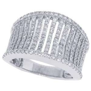  1.00ctTW Pave Set Wide Bridal Anniversary Diamond Band in 