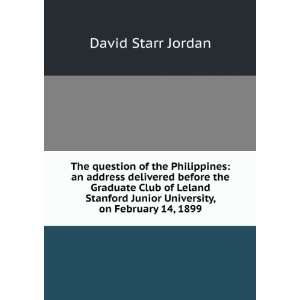  The question of the Philippines an address delivered 