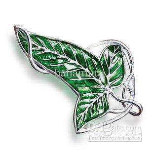 Lord of The Rings Elven Leaf Brooch Pendant with chain necklace LOTR 