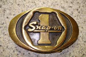 VINTAGE SNAP ON Tools Solid Brass Collector Belt buckle LOOK @ my 