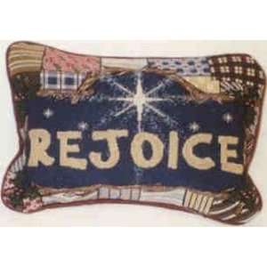 Christmas Rejoice Word Pillow