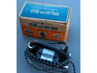 VINTAGE GENERAL ELECTRIC STEAM AND DRY IRON F60 W/ BOX & MANUALS GE 