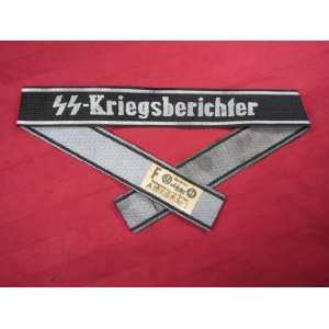  German Nazi SS Kriegsberichter Cuff Title w RZM SS Tag 