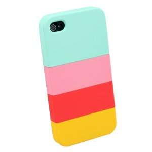  Rainbow Stripes 4 color Hard Case Cover For iPhone 4 4S 