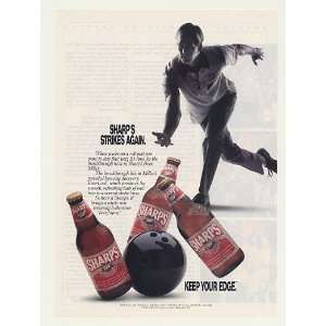  1991 Miller Sharps Beer Bottles Bowling Print Ad (44323 