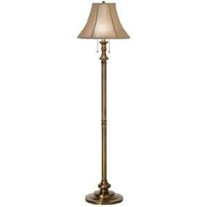  Antique Brass Finish Double Pull Chain Floor Lamp
