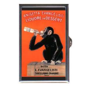  MONKEY DRINKING LIQUOR VINTAGE AD Coin, Mint or Pill Box 