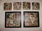 Chef Alessio Collection, 2 Trivet Tiles and 4 Coasters by Betty 