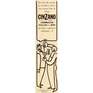  1935 Ad Cinzano Italian Vermouth Dry Cocktail Comic Ale 
