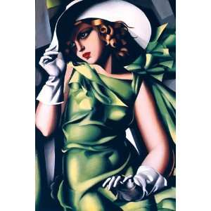  Tamara de Lempicka 24W by 36H  Young Girl in Green 