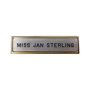  Ocean Pearl With Metal Frame Engraved Name Tags Pin 