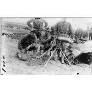   maneuvers in Texas Maxim machine gun and crew 1911