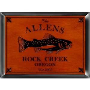  Traditional Personalized Cabin Sign   Trout Home & Garden