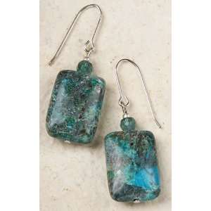    Chrysocola and Green Apatite Earrings Curious Designs Jewelry