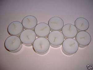 Hand Poured Candles White Unscented 12 Tealights  