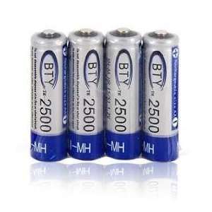    BTY AA 2500mAh 1.2V Rechargeable Battery (4 Pack) 