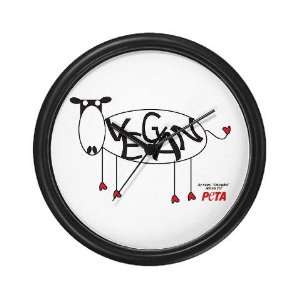  Vegan Cow Vegan Wall Clock by  