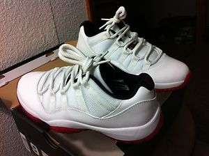 Air Jordan Retro 11 Lows White/Red Size 10.5  