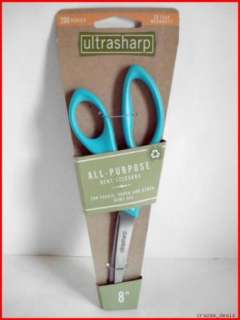 Ultrasharp 200 All Purpose Bent Scissors Green Fabric Paper Lot Of 