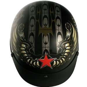Vcan V531 Aviator Cruiser 1/2 Shell DOT Approved Motorcycle Helmet