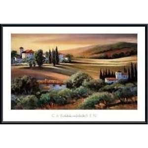   Light in Tuscany   Artist Carol Jessen  Poster Size 24 X 36 Home