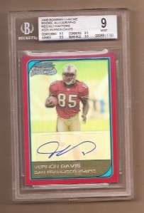 07 BC RED REF. RC AUTO VERNON DAVIS BGS.9   MINT $$$$$  