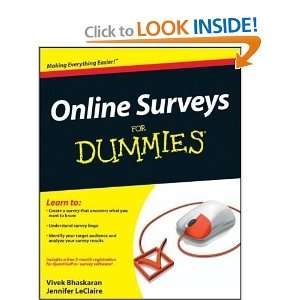  Online Surveys For Dummies [Paperback] Vivek Bhaskaran 