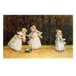 The little go cart by Kate Greenaway Premium Giclee Poster Print 
