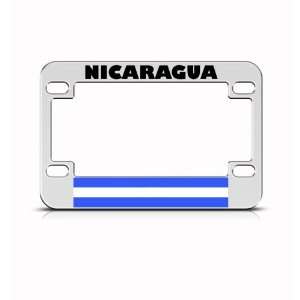  Nicaragua Flag Metal Motorcycle Bike license plate frame 