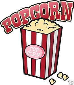 Popcorn Concession Vendor Sign Fast Food Decal 14  