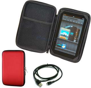   Case EVA Pouch For  Kindle Fire Tablet+USB Charger Cable  