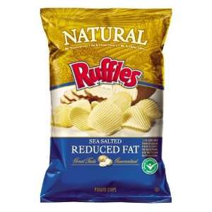 Frito Lay Ruffles Natural Sea Salt Flavored Potato Chips, 8oz Bags 