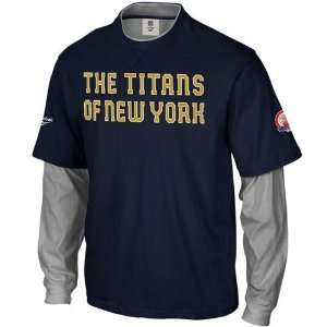  New York Titans AFL Splitter Layered Long Sleeve T Shirt 