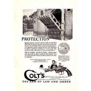  1924 Ad Colt Firearms Police Positive Special Gun Castle 
