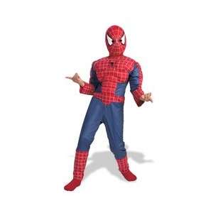  Spider Man Deluxe Muscle Costume Boys Size 7 8 Toys 